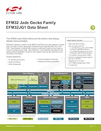 EFM32JG1B100F128GM32-B0R Datasheet Cover