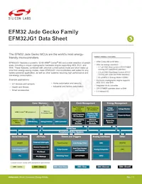 EFM32JG1B100F128GM32-B0R Datasheet Copertura