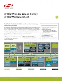 EFM32WG995F256-BGA120T Datasheet Cover