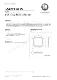 LC87F5M64AU-QIP-E Datasheet Cover