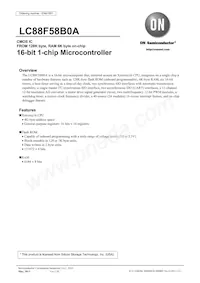 LC88F58B0AU-SQFPH Datenblatt Cover