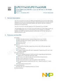 LPC1114LVFHI33/303 Datasheet Copertura