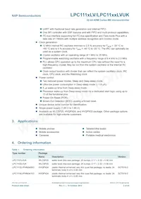 LPC1114LVFHI33/303 Datasheet Pagina 2