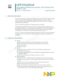 LPC11C12FBD48/301 Datenblatt Cover