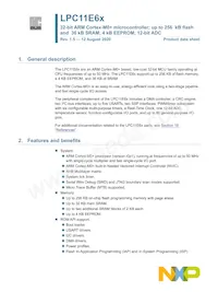 LPC11E68JBD100E Datasheet Copertura