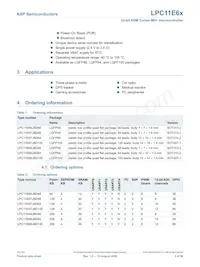 LPC11E68JBD100E Datasheet Pagina 3