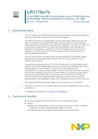 LPC1785FBD208K Datasheet Cover