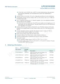 LPC2210FBD144 Datasheet Pagina 2