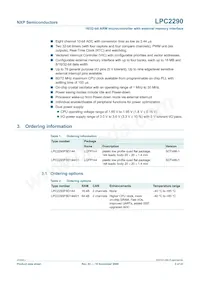 LPC2290FBD144數據表 頁面 2