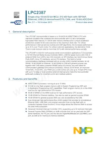 LPC2387FBD100 Datasheet Copertura