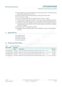 LPC2460FET208數據表 頁面 3