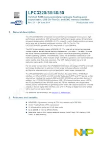 LPC3230FET296/01 Datasheet Cover