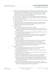 LPC3230FET296/01 Datasheet Page 2