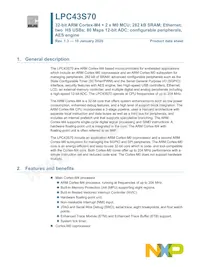 LPC43S70FET256E Datasheet Copertura