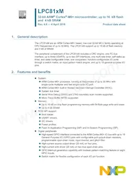 LPC812M101JD20J Datenblatt Cover