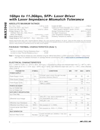 MAX3946ETG+T Datasheet Page 2