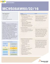 MC9S08AW32MFUE Datenblatt Cover