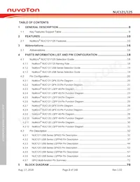 NUC125SC2AE Datenblatt Seite 2