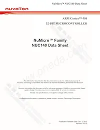 NUC140RE3CN Datasheet Copertura