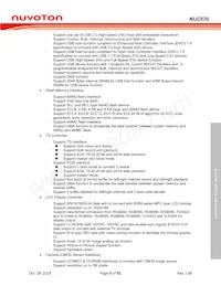 NUC975DK61Y Datasheet Pagina 9