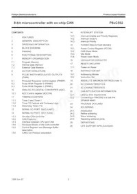 P80C592FFA/00 Datasheet Pagina 2