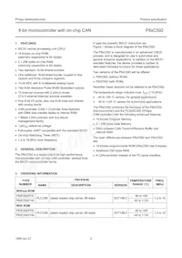 P80C592FFA/00 Datasheet Pagina 3