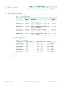 P89LPC9351FA Datasheet Pagina 3