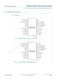 P89LPC9351FA Datasheet Pagina 6