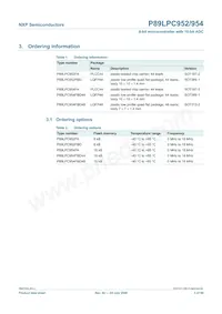 P89LPC954FBD48 Datasheet Page 3