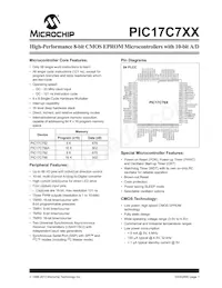 PIC17C766T-33E/PT Datenblatt Cover