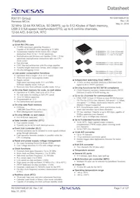 R5F5111JADNF#U0 Datasheet Cover