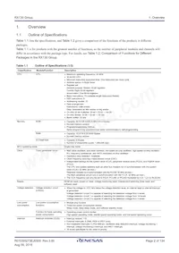 R5F51306ADFK#50 Datasheet Pagina 2