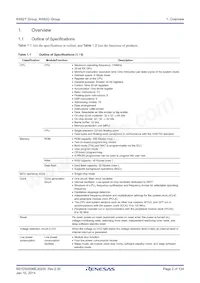 R5F562GAADFH#V3 Datasheet Pagina 2