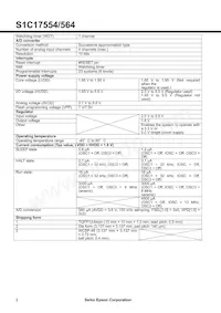 S1C17564F111100 Datasheet Pagina 2