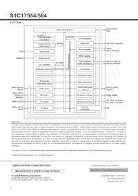 S1C17564F111100 Datasheet Pagina 4