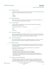 SE050C2HQ1/Z01SDZ Datasheet Pagina 7