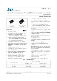 SPC572L64E3BC6AY Datenblatt Cover