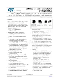 STM32G431VBT6 Datasheet Copertura