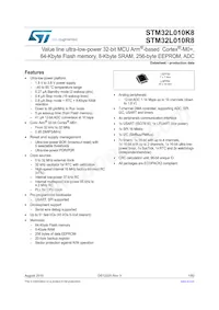 STM32L010R8T6 Datenblatt Cover