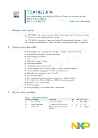 TDA18273HN/C1 Datenblatt Cover