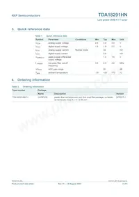 TDA18291HN/C1 Datasheet Pagina 2