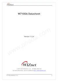 W7100A-100LQFP Datenblatt Cover