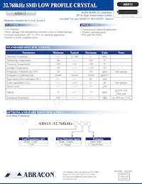 ABS13-32.768KHZ-T Datasheet Cover