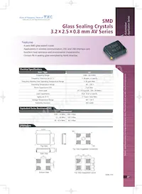 AV-9.843750MDGE-T Datasheet Cover