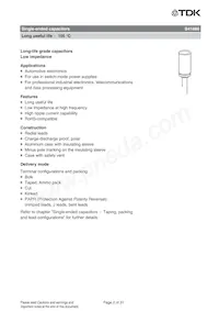 B41888C8687M000 Datasheet Pagina 3