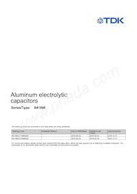 B41896C7108M000 Datasheet Copertura