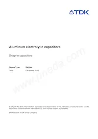 B43544A6477M087 Datasheet Copertura