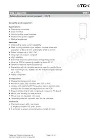 B43544A6477M087 Datasheet Pagina 2