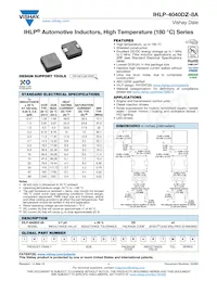 IHLP4040DZER1R0M8A Datenblatt Cover