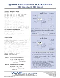 USF370-9.99M-0.01%-5PPM Datasheet Page 2